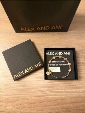 Alex and Ani Rose Gold beaded bracelet